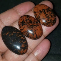 Thumbnail for N​atural Mahogany Obsidian Cabochons