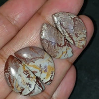 Thumbnail for Natural Sonoran Dendritic Jasper Cabochon Pairs