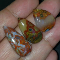 Thumbnail for Natural Moroccan Seam Agate Cabochon Length range is 21 to 29mm