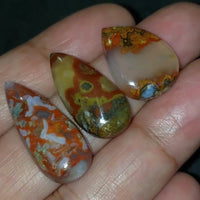 Thumbnail for Natural Moroccan Seam Agate Cabochon Length range is 21 to 29mm