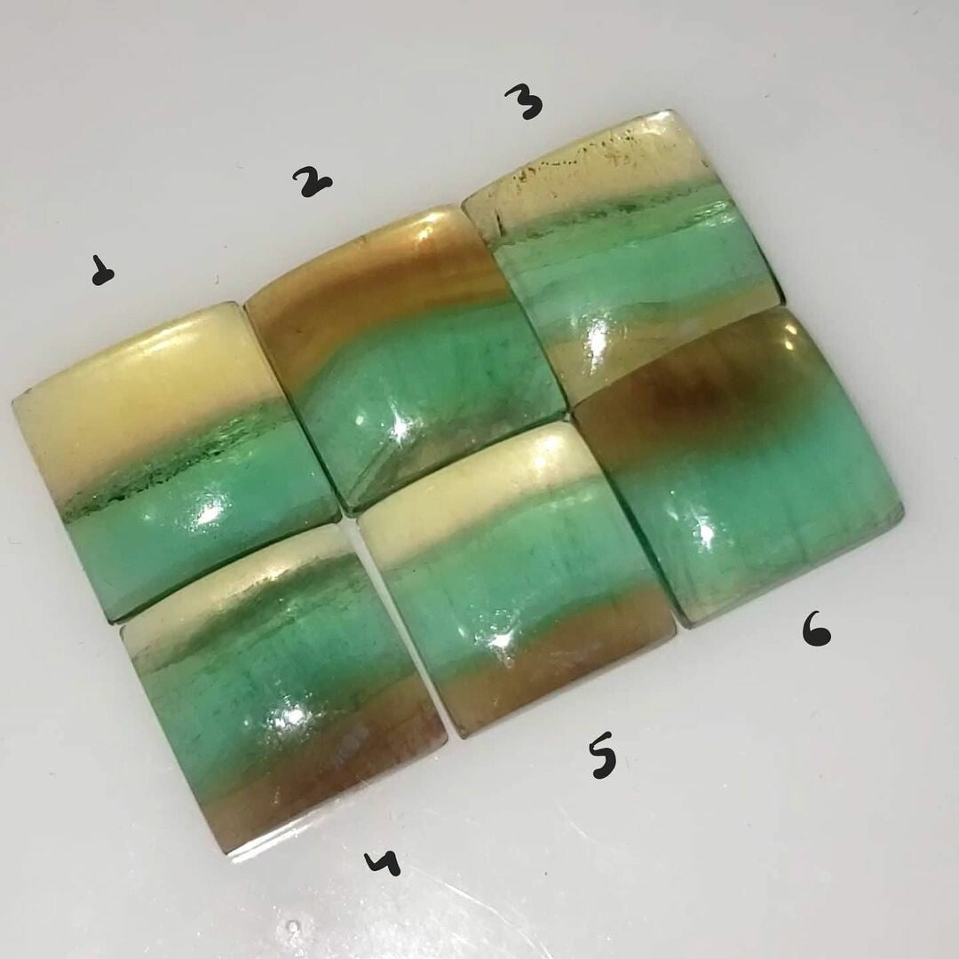 Natural MULTI-Color Fluorite Cabochons