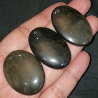 Thumbnail for ​Natural Golden-Black Obsidian DRILLED Pendant Beads. Length range is 39 to 41mm