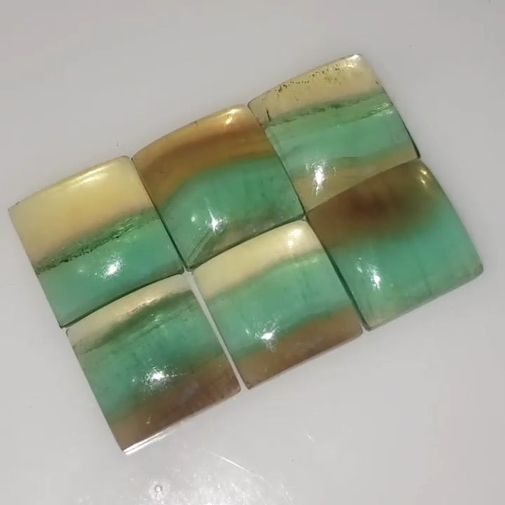 Natural MULTI-Color Fluorite Cabochons