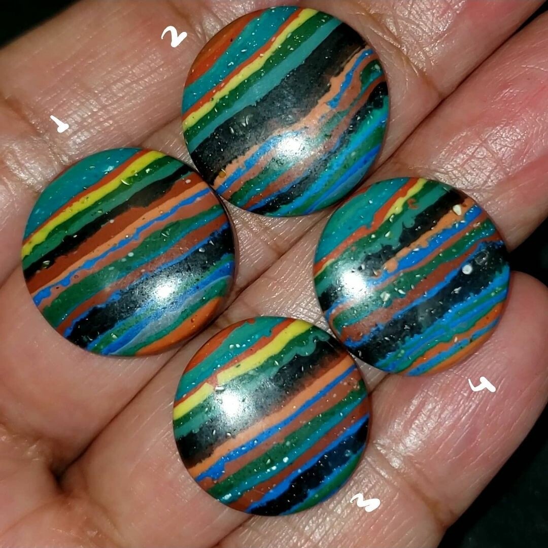 Rainbow Calsilica 20mm Round Cabochons