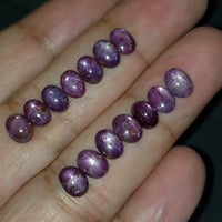 Thumbnail for Natural Star Ruby Cabochons 7x5mm each