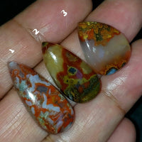 Thumbnail for Natural Moroccan Seam Agate Cabochon Length range is 21 to 29mm