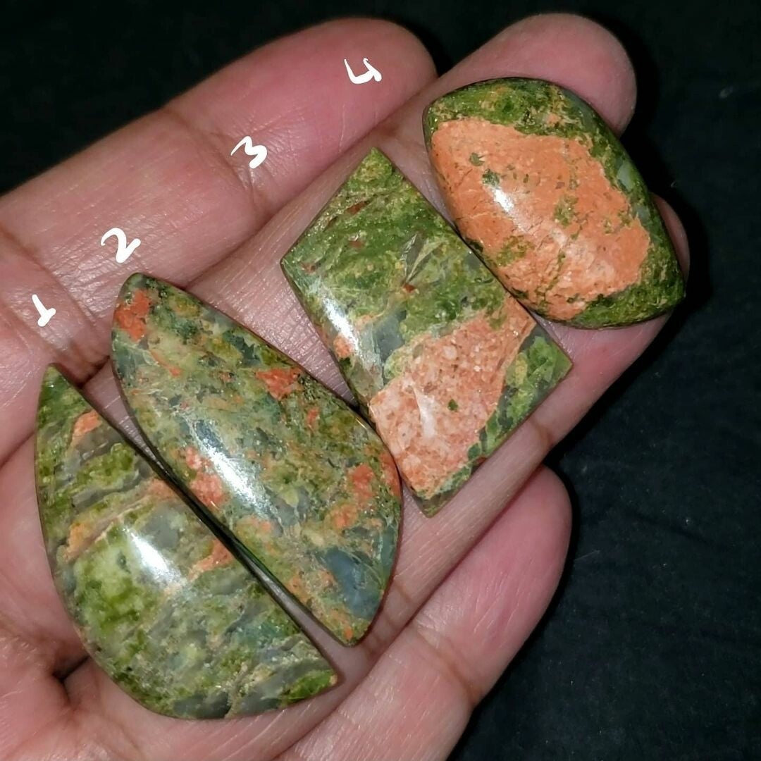 Natural Unakite Cabochons