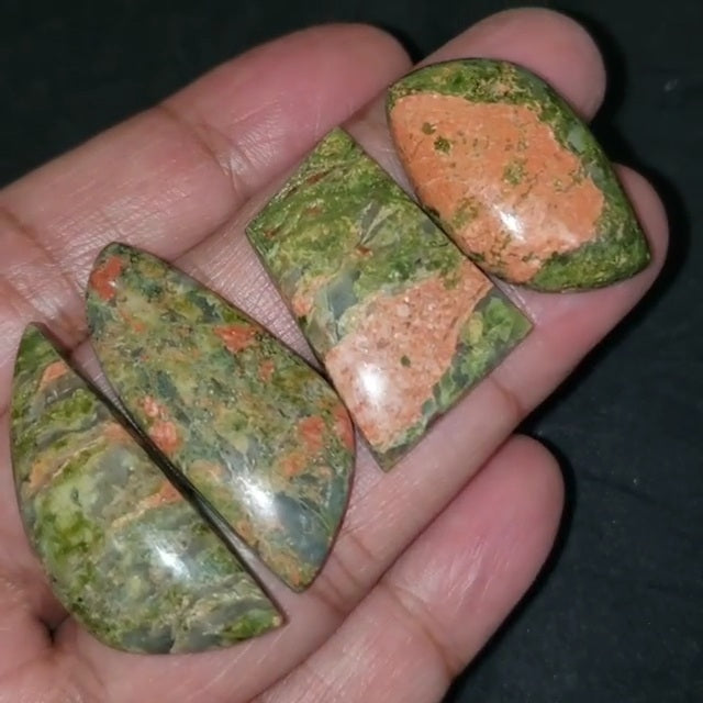 Natural Unakite Cabochons