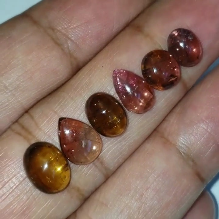 Natural Tourmaline Cabochons