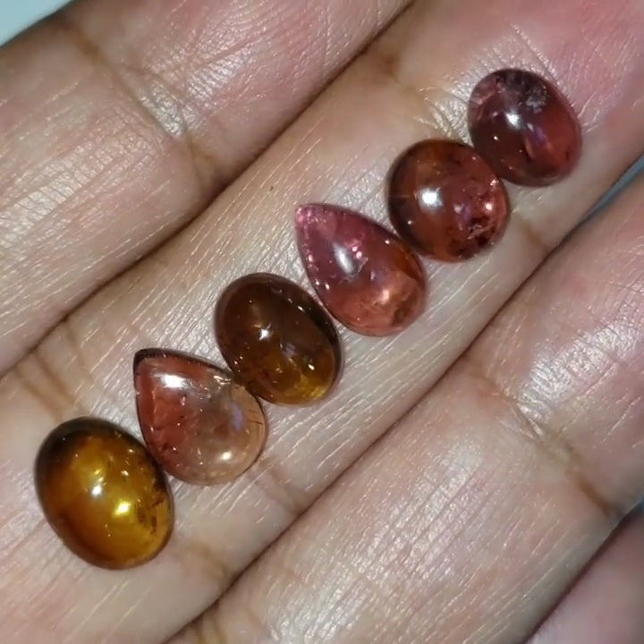 Natural Tourmaline Cabochons