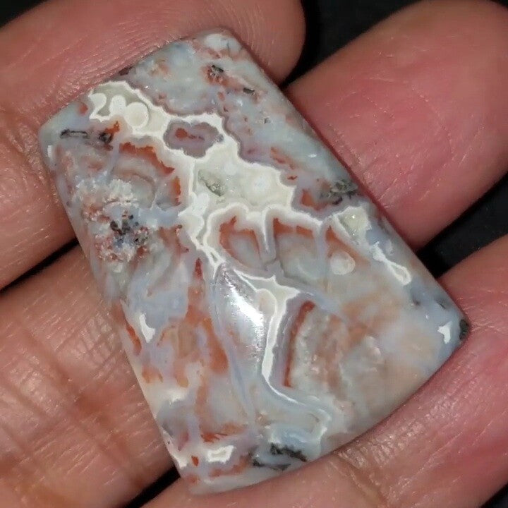 Natural Australian Crazy Lace Agate Cabochon 33x24mm