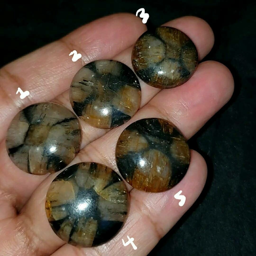 Natural Chiastolite/Andalusite Cross Stone Cabochon Size range is 20 to 22mm