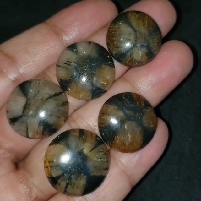 Natural Chiastolite/Andalusite Cross Stone Cabochon Size range is 20 to 22mm