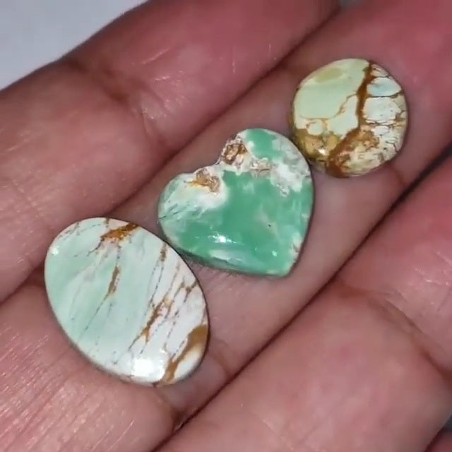 Natural Variscite Stone Cabochons