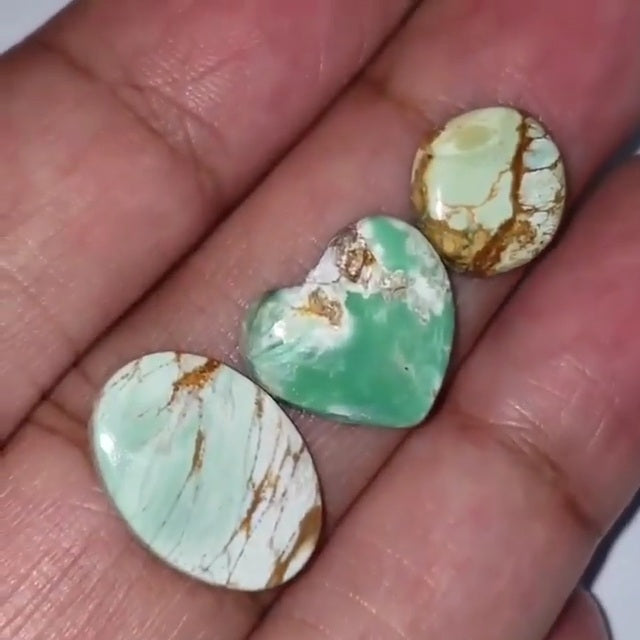 Natural Variscite Stone Cabochons