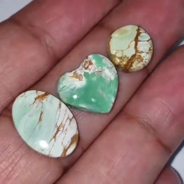 Natural Variscite Stone Cabochons