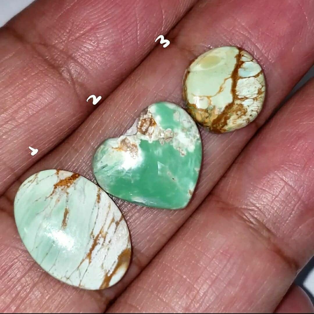 Natural Variscite Stone Cabochons