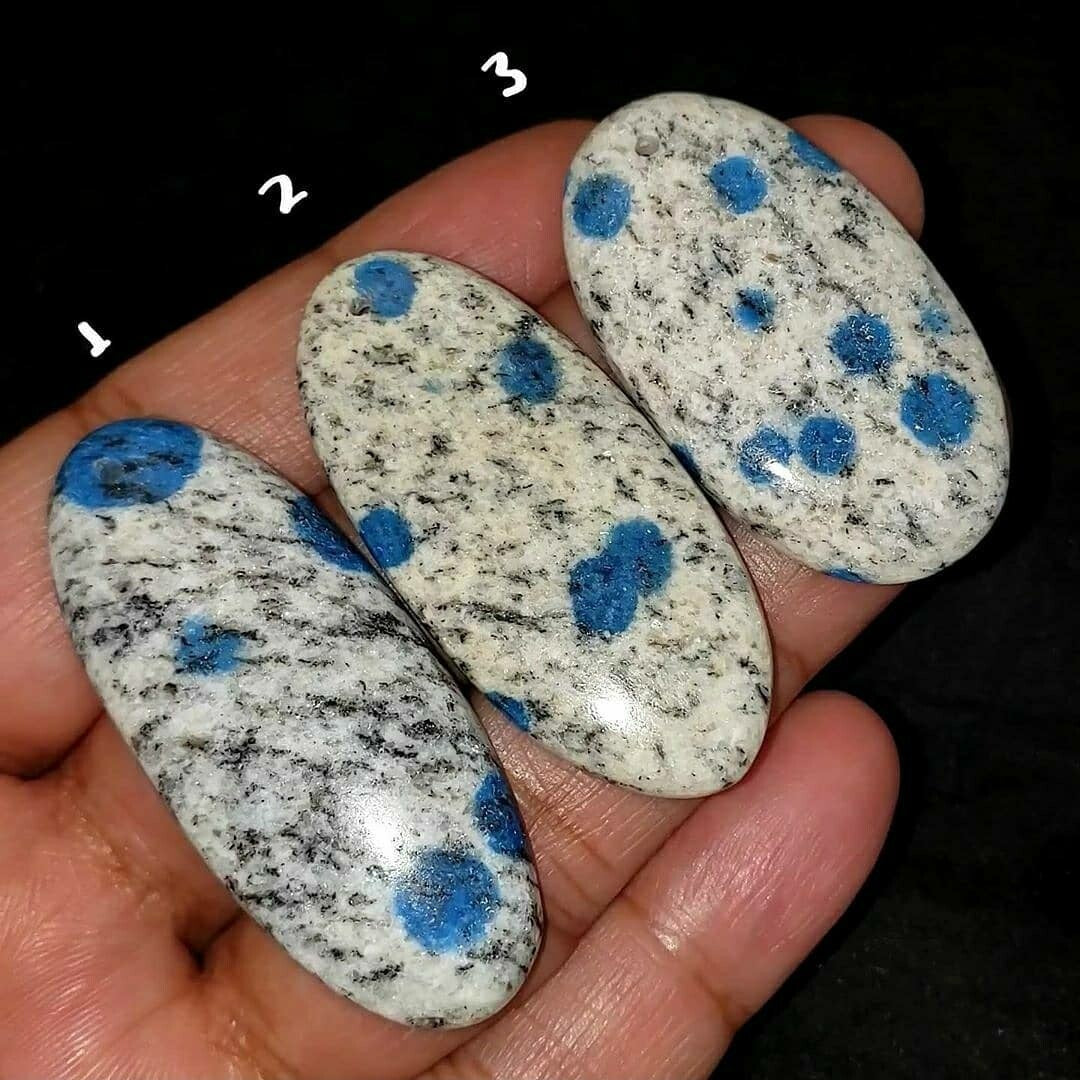 Natural K2 Blue Jasper DRILLED Pendant Beads Length range is 42 to 52mm