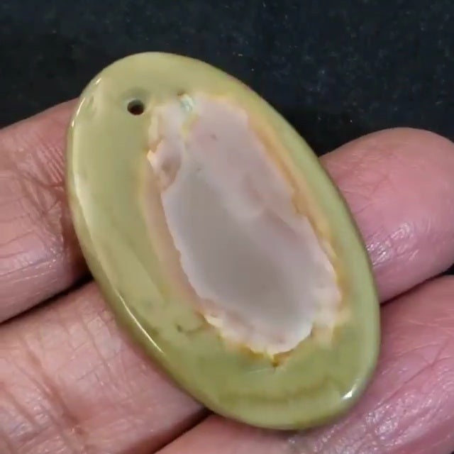 Natural Imperial Jasper DRILLED Pendant Bead