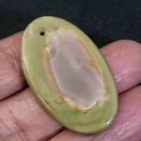 Thumbnail for Natural Imperial Jasper DRILLED Pendant Bead