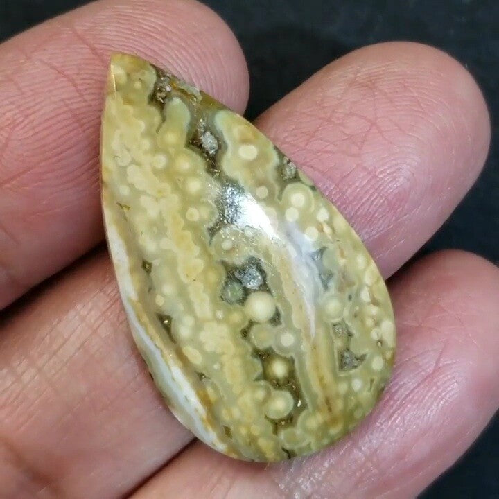 Natural Ocean Jasper Cabochon 36x20mm