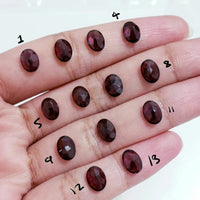 Thumbnail for Natural Deep Red OVAL garnet faceted 7x5MM