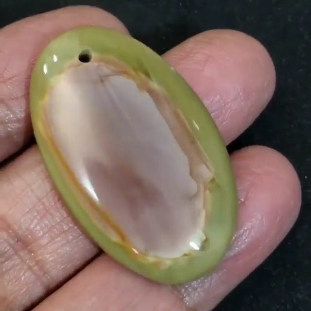 Natural Imperial Jasper DRILLED Pendant Bead