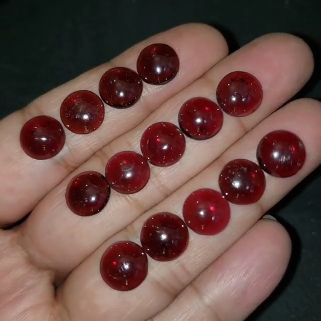 Natural DEEP RED Garnet 10mm Cabochons