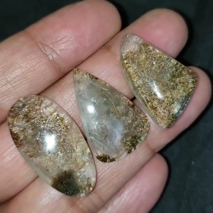 Natural Lodolite/Garden Quartz Length range is 29 to 32mm