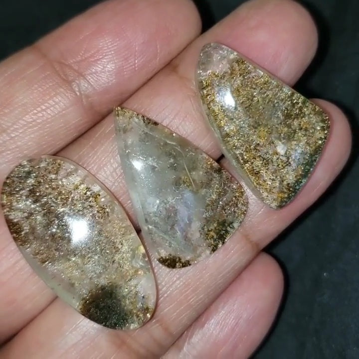 Natural Lodolite/Garden Quartz Length range is 29 to 32mm