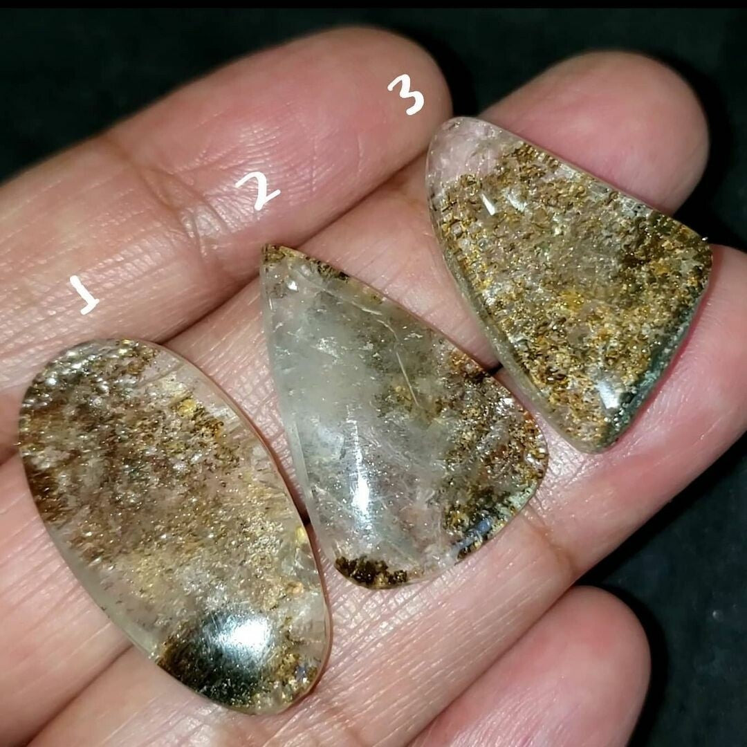 Natural Lodolite/Garden Quartz Length range is 29 to 32mm