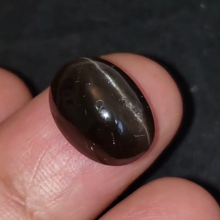 Natural Sillimanite Cat's Eye Cabochon 15x11mm