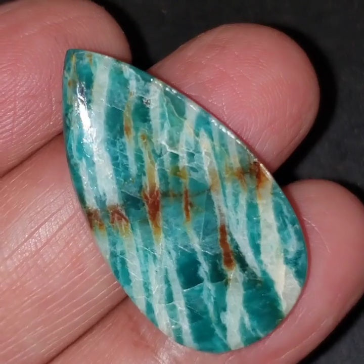 Natural Amazonite Cabochon 33x18mm