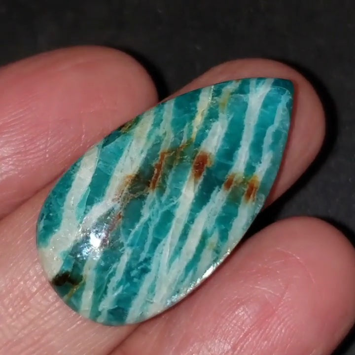 Natural Amazonite Cabochon 33x18mm