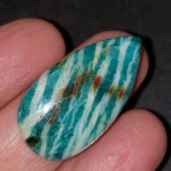 Natural Amazonite Cabochon 33x18mm