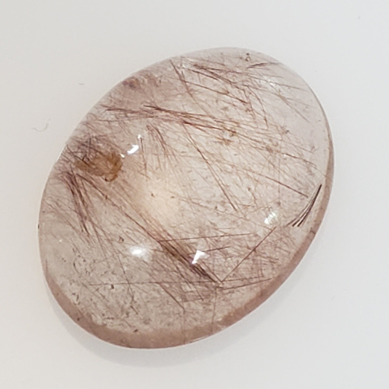 Natural Copper Rutile Quartz Cabochon