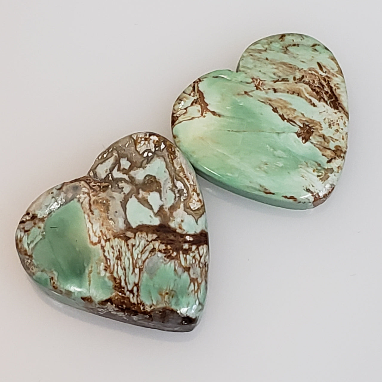 Natural Variscite Heart Cabochon