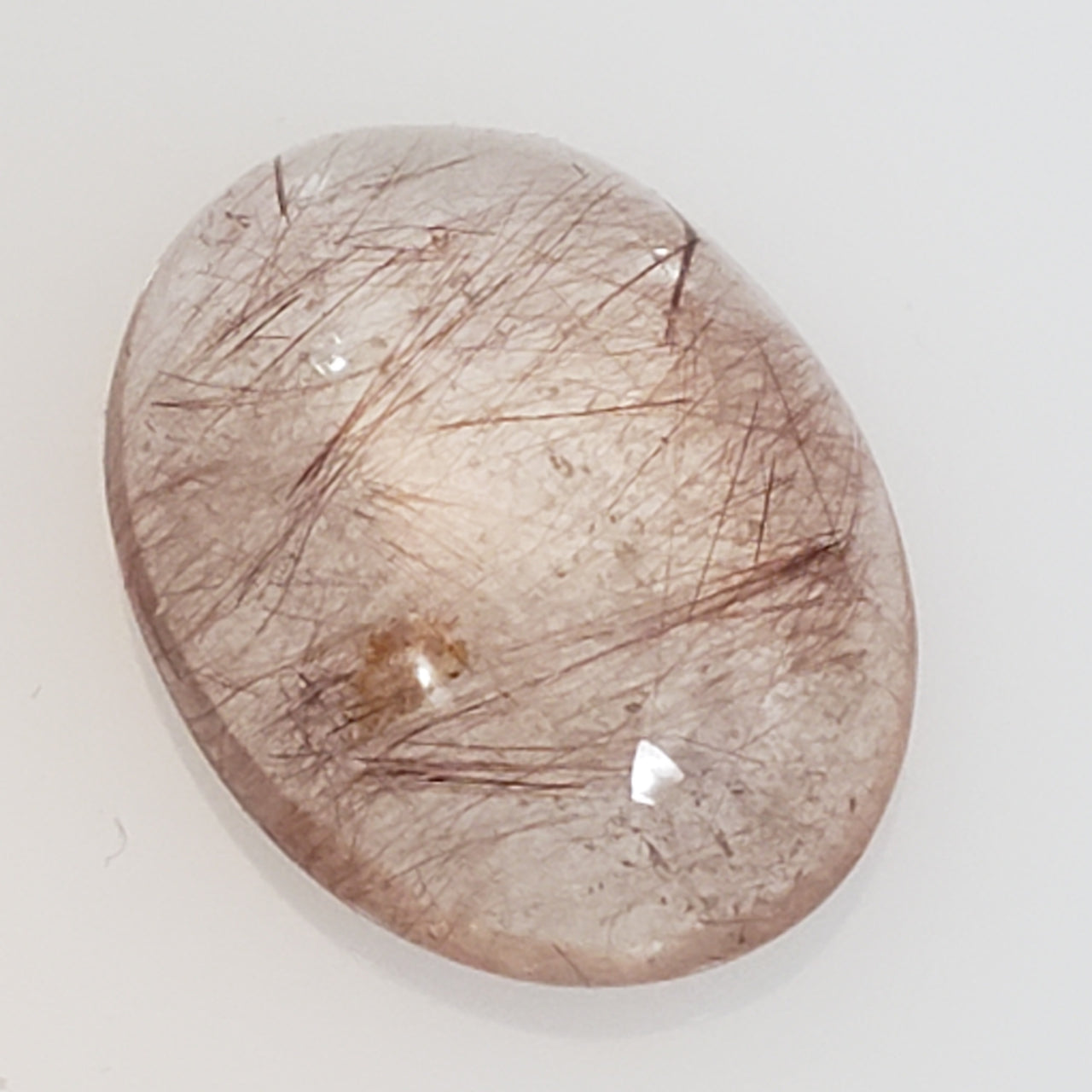 Natural Copper Rutile Quartz Cabochon