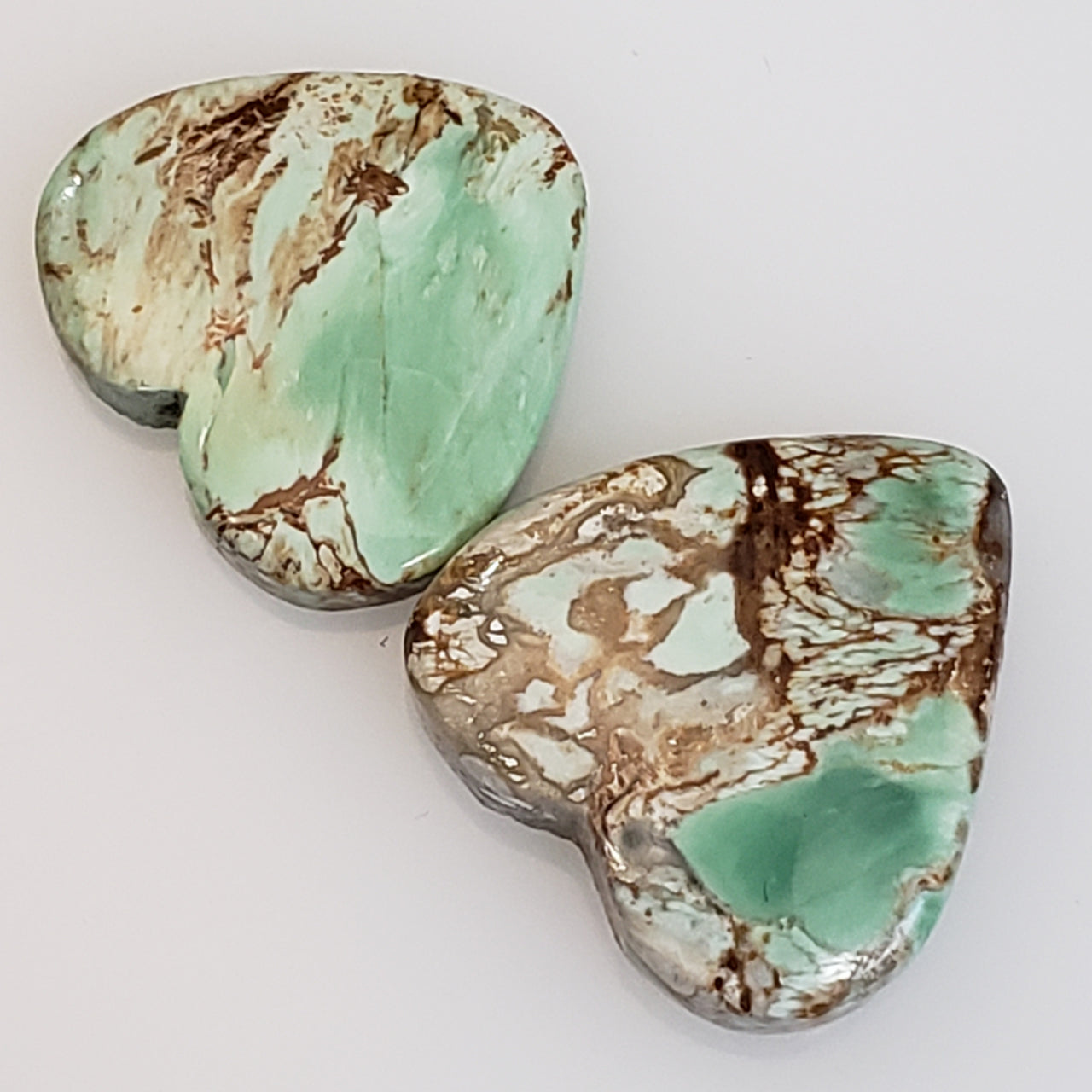 Natural Variscite Heart Cabochon