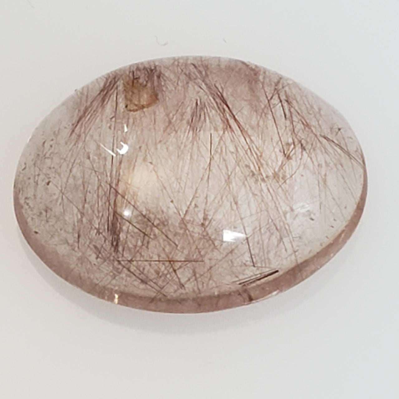 Natural Copper Rutile Quartz Cabochon