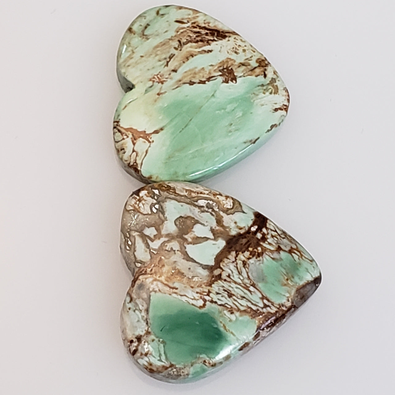 Natural Variscite Heart Cabochon