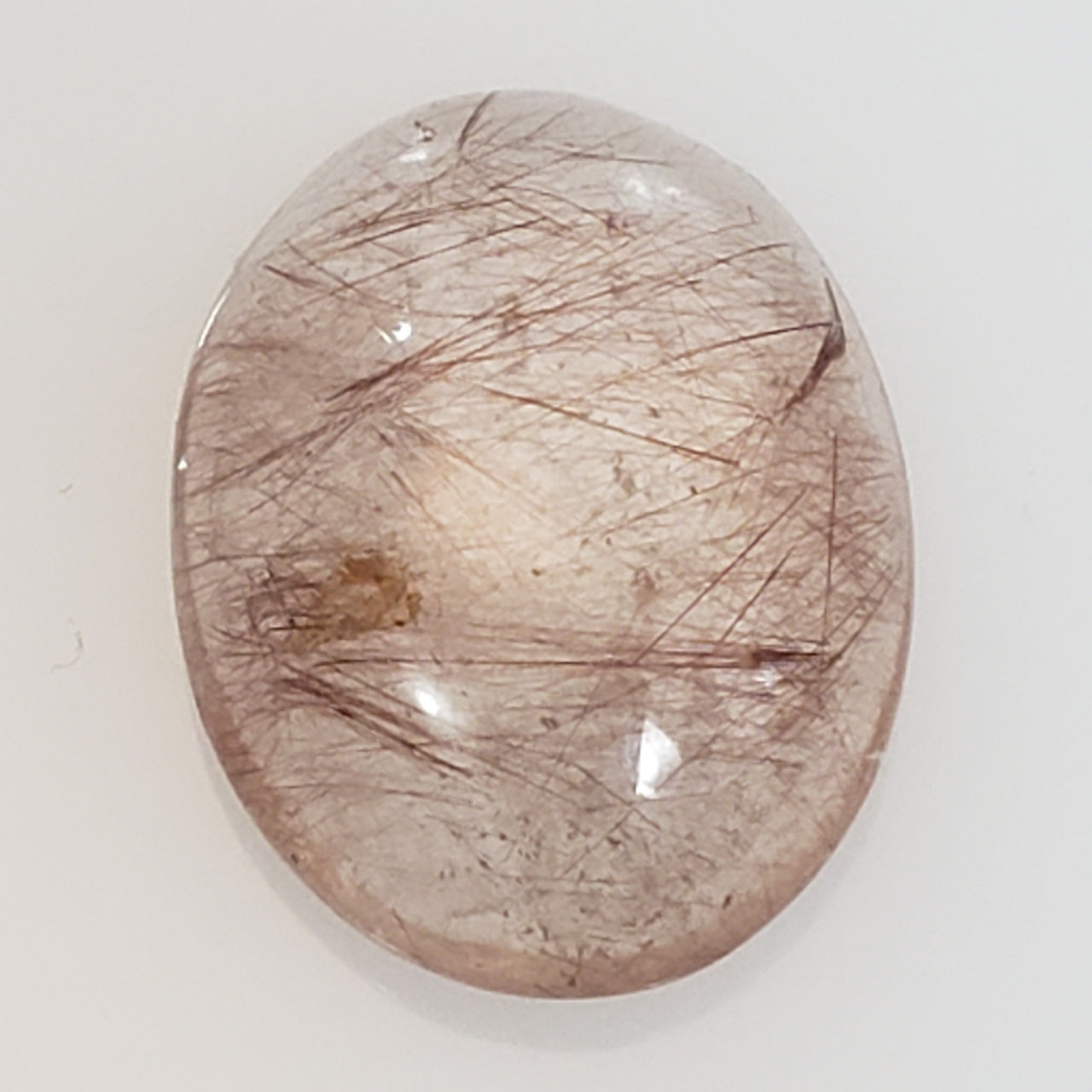 Natural Copper Rutile Quartz Cabochon