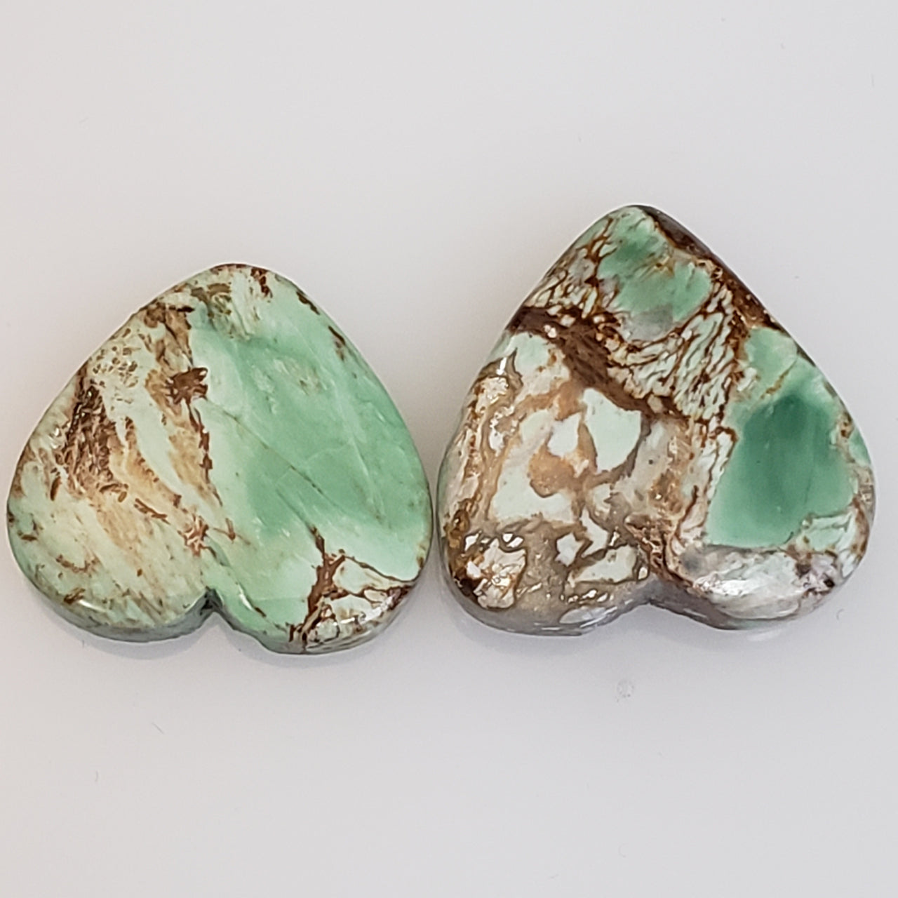 Natural Variscite Heart Cabochon