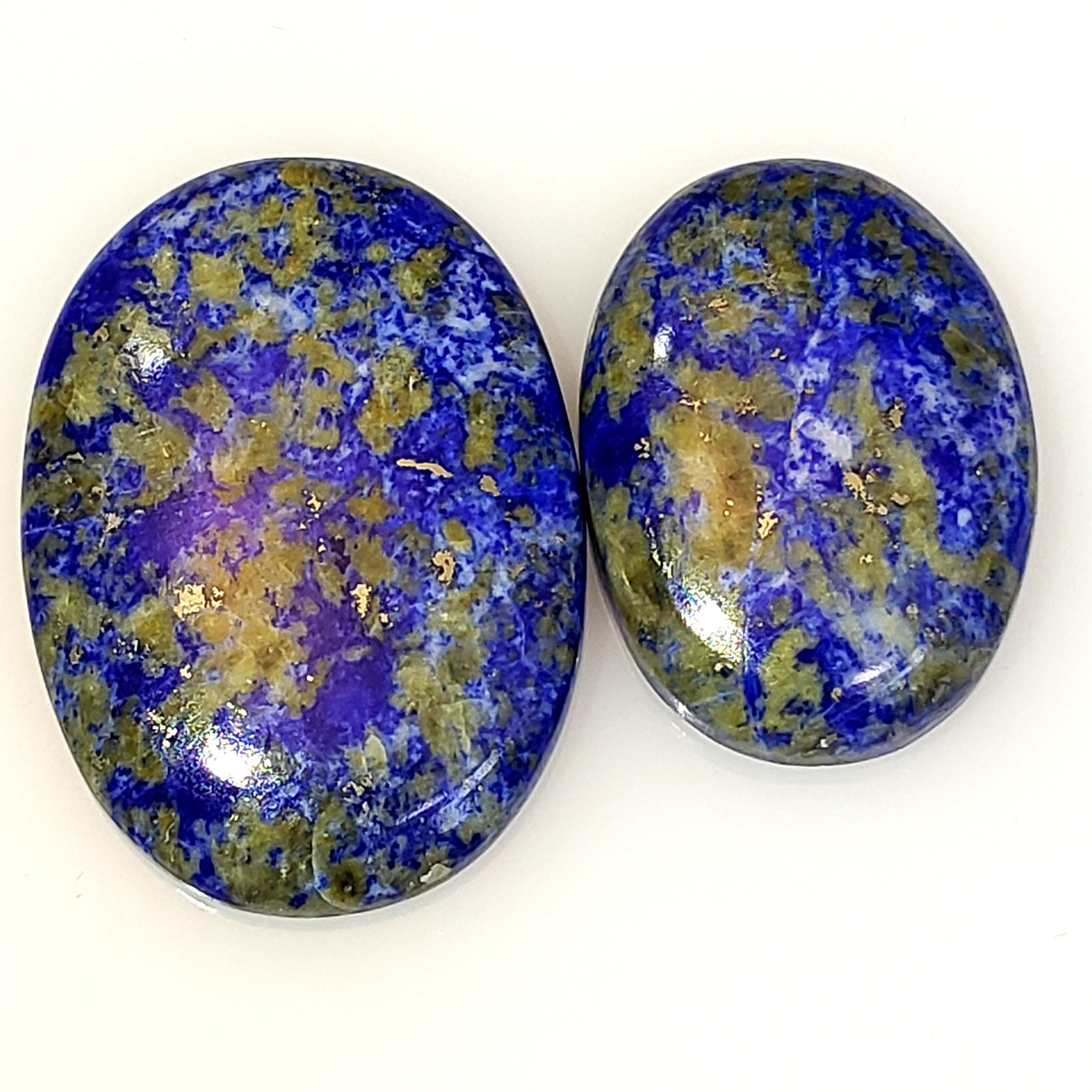 Natural Lapis Lazuli Cabochons Lengths are 32 and 25mm