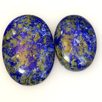 Thumbnail for Natural Lapis Lazuli Cabochons Lengths are 32 and 25mm