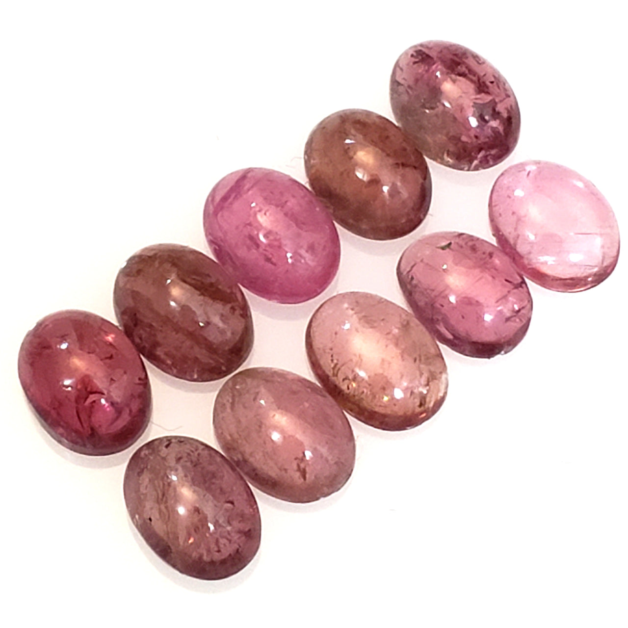 Natural Tourmaline Cabochons Lengths are 7.7 to 8mm