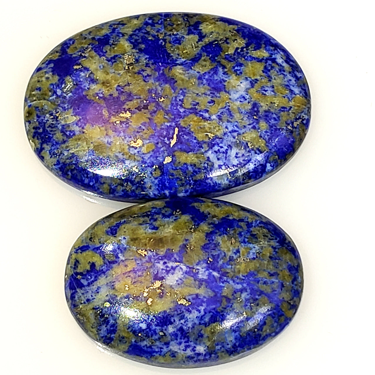 Natural Lapis Lazuli Cabochons Lengths are 32 and 25mm