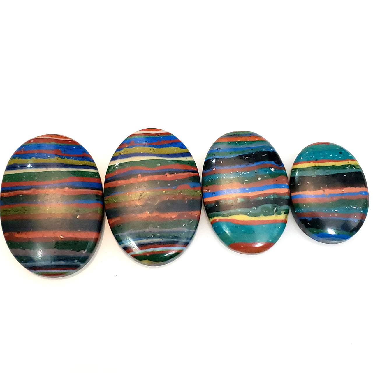 Rainbow Calsilica Cabochons Length range is 22 to 31mm