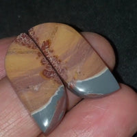 Thumbnail for Natural Sonoran Dendritic Jasper Cabochon Pair