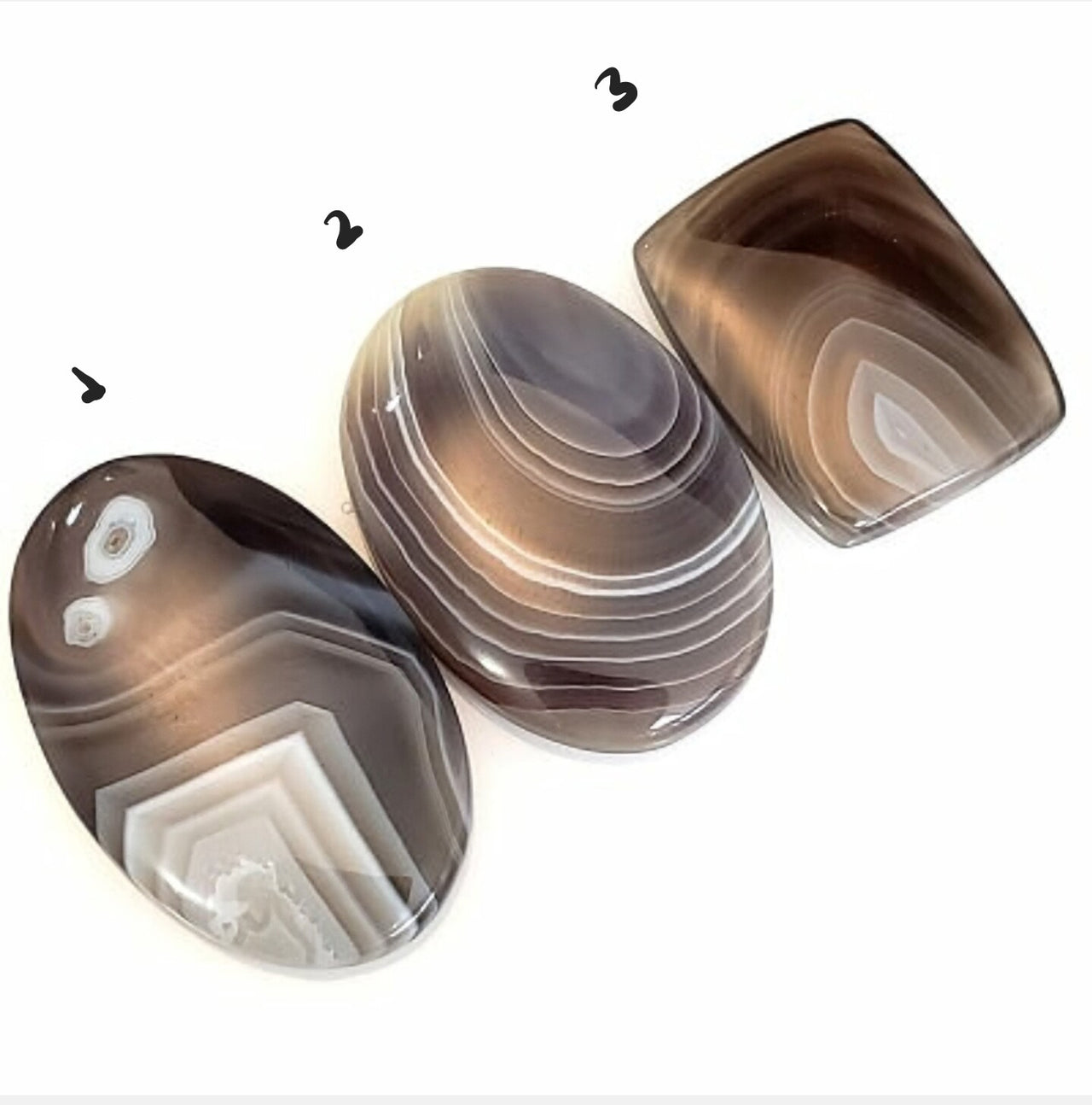 Natural Botswana Agate Cabochon Length range is 25 to 34mm